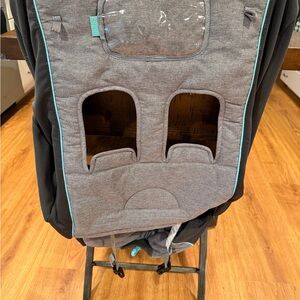Munchkin Gray and Teal Stroller Seat Cover